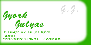 gyork gulyas business card
